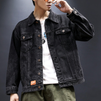 YUANSU秋冬潮牌牛仔外套男宽松加肥加大码潮流休闲工装复古夹克胖子上衣夹克