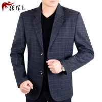 YUANSU2020春秋男装中年男士西服外套上衣单西中老年商务休闲西装爸爸装夹克