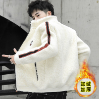 YUANSU羊羔毛绒外套男冬季新款潮流宽松休闲短款加厚棉服男保暖棉衣褂子棉衣