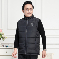 YUANSU中老年马甲男秋冬爸爸装外套加厚保暖羽绒棉马夹中年坎肩背心外穿棉衣