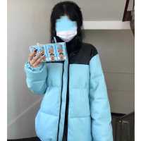 YUANSU快手网红同款北卡蓝配色棉服韩版潮流学生百搭面包服加厚保暖棉袄棉衣