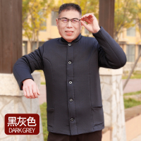 YUANSU冬季中老年爸爸棉袄男老人冬装加绒加厚棉衣爷爷保暖棉服宽松外套棉衣