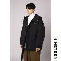 YUANSU十九秋/ 2020冬季学生青少年连帽棉衣外套宽松潮流男女情侣棉服棉衣
