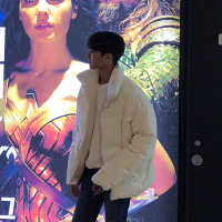 YUANSUMRCYC 韩版加厚立领冬季保暖棉衣宽松外套男装棉服棉袄青年潮简约棉衣