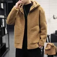 YUANSU羊羔毛绒外套男士冬季韩版潮流冬装摇粒绒棉衣棉服棉袄2020年新款棉衣