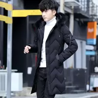 YUANSU棉衣男冬季外套2020新款加厚中长款潮流帅气棉袄羽绒棉服男士冬装棉衣