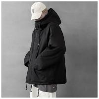 YUANSU冬季连帽加厚保暖男棉衣中长款外套宽松棉服oversize棉袄棉衣