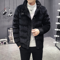 YUANSU金丝绒棉衣男士韩版潮流冬季加厚短款修身羽绒棉服立领棉袄子外套棉衣