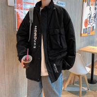 YUANSU夜光工装棉衣男士韩版潮流宽松冬季外套潮牌加厚棉袄百搭港风棉服棉衣