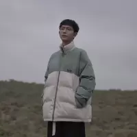 YUANSU冬装男士棉衣百搭立领韩版保暖棉服休闲学生潮流加厚外套棉衣