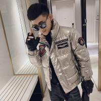 YUANSU快手网红男士棉服2020新款精神小伙韩版潮牌立领百搭加绒加厚棉衣棉衣