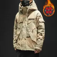 YUANSU冬季加厚迷彩工装棉衣男士潮牌外套加大码胖子宽松短款棉服棉衣