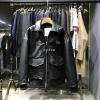 YUANSU媲美真皮!千级水准!秋冬男士时尚休闲水洗PU皮夹棉夹克棉衣潮棉衣