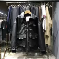 YUANSU媲美真皮!千级水准!秋冬男士时尚休闲水洗PU皮夹棉夹克棉衣潮棉衣