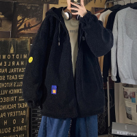 YUANSU棉衣男2020冬季新款棉袄男两面穿加厚羊羔毛绒棉服男外套宽松上衣棉衣