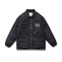 YUANSUGBOY工装棉衣男潮2020年冬季新款棉袄休闲字母印花纯色棉衣外套男棉衣