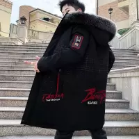 YUANSU棉衣男冬季中长款加厚男士外套保暖羽绒棉服青年潮流男装冬装棉袄棉衣