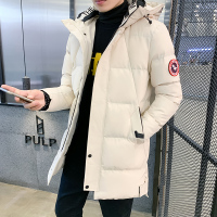 YUANSU棉衣男冬季中长款羽绒棉服潮牌男士外套加厚连帽长款棉袄子男外穿棉衣