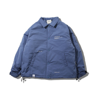 YUANSU听风秋冬季日系字母印花加厚夹克棉衣男外套袄子翻领棉袄潮牌棉服棉衣