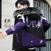 YUANSU棉衣男士冬季外套潮流短款2020新款棉袄子帅气羽绒棉服加厚冬装男棉衣