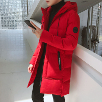 YUANSU棉衣男中长款2020冬季加厚外套韩版潮修身羽绒棉服本命年红色棉袄棉衣