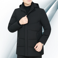 YUANSU冬季男士短款羽绒棉服轻薄休闲带帽棉衣中年男装外套保暖棉袄爸爸棉衣