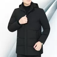 YUANSU冬季男士短款羽绒棉服轻薄休闲带帽棉衣中年男装外套保暖棉袄爸爸棉衣