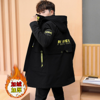 YUANSU10青少年棉袄12加绒棉服13岁男孩中长款棉衣14外套15初中学生冬装棉衣