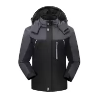 YUANSU冬季中老年加绒加厚外套男防风衣棉服中年爸爸冬装保暖棉衣棉衣