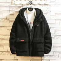 YUANSU工装棉服男潮牌宽松短款冬季羊羔毛绒棉衣加肥加大码摇粒绒厚外套棉衣