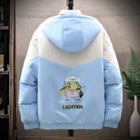 YUANSU冬季外套男2020新款青年棉衣韩版潮流皮卡丘短款棉袄潮牌羽绒棉服棉衣