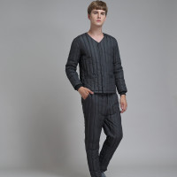 YUANSU男士棉服内胆套装中老年青少年学生贴身内穿保暖防寒上衣棉衣棉裤棉衣