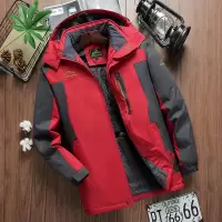 YUANSU爸爸冬装外套男2020新款棉服加绒加厚保暖棉袄中年男士棉衣棉衣