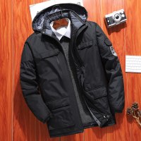 YUANSU加绒加厚爸爸装防风防水外套冬季户外防寒登山服中年棉衣棉衣