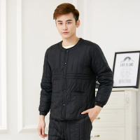 YUANSU衫宣秋冬男装打底棉服内胆套装中老年短款棉衣棉袄内穿保暖家居服棉衣