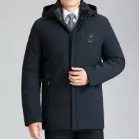 YUANSU爸爸冬装外套羽绒棉服中年男士加厚中长款保暖棉衣中老年男装棉袄棉衣