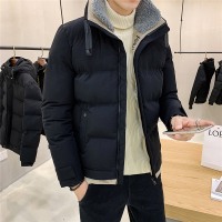 YUANSU棉衣男士加厚外套2020冬季新款潮流羔羊领羽绒服冬天宽松保暖棉袄棉衣