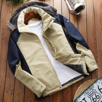 YUANSU2020秋冬新款户外运动防水棉服男士加绒加厚保暖棉衣男宽松防寒服棉衣