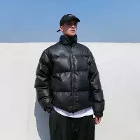 YUANSUpu皮质面包服男士棉衣2020年冬季新款潮外套短款加厚羽绒棉服棉袄棉衣