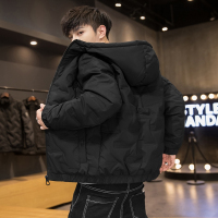YUANSU男士冬季外套2020新款潮牌短款羽绒棉服冬装帅气潮流休闲防风棉衣棉衣