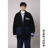 YUANSU十九秋/ 2020冬季新款立领棉衣加厚羊羔毛外套宽松学生男女情侣潮棉衣