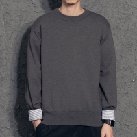 YUANSU奕飏假两件设计毛衣男韩版秋季圆领针织衫男春秋帅气潮流2020新款风衣