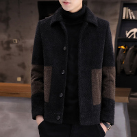 YUANSU毛呢外套男短款韩版潮流帅气2020秋冬新款加厚小风衣妮子男士夹克风衣
