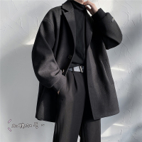 YUANSU毛呢大衣男中长款秋冬季加厚呢子外套男宽松韩版潮流风衣男装衣服风衣