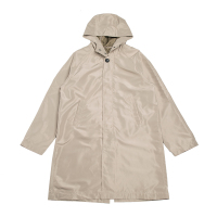 YUANSU危机青年 纯色侦探风连帽中长款风衣男日系复古简约基础休闲外套风衣