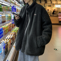 YUANSU两面穿羊羔毛绒棉服男士港风加绒加厚棉衣街头潮宽松棉袄冬季外套棉衣