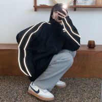 YUANSU春秋新款男女夹克情侣装潮流休闲运动百搭防风衣外套bf风风衣