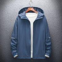 YUANSU秋季薄款男透气弹力风衣春秋夹克户外单层登山服防风薄外套风衣