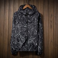 YUANSU秋季日系复古休闲风衣男青年迷彩夹克港风宽松外套加大码学生班服风衣