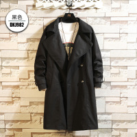 YUANSU秋冬季双排扣风衣男长款潮牌胖子大码中长款宽松韩版潮流百搭外套风衣